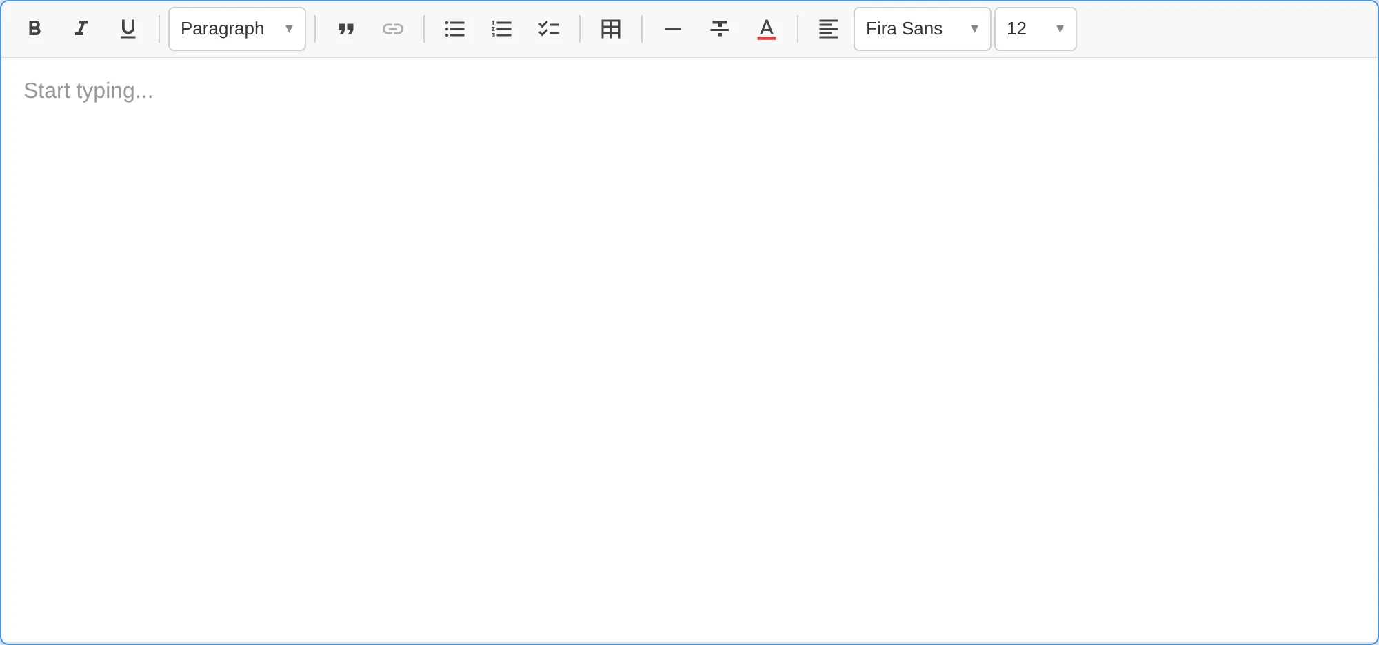 notectl editor with toolbar