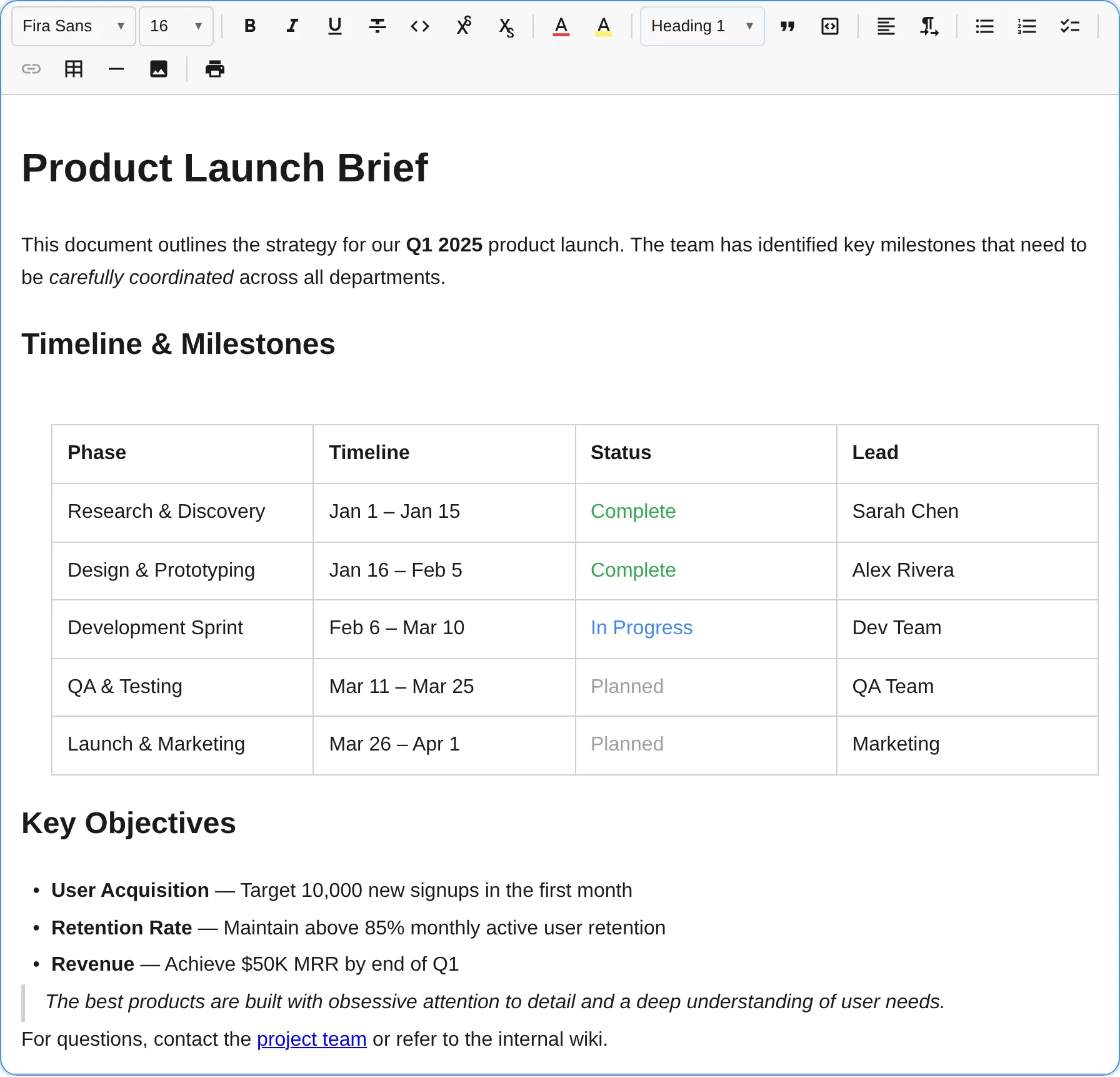 Editor in fluid responsive mode