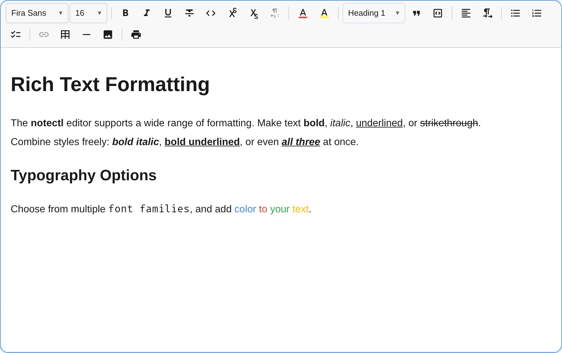 Editor with full plugin set