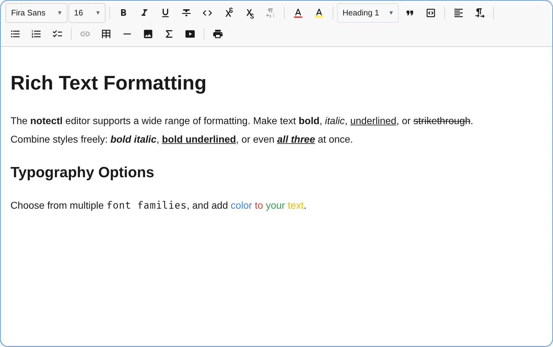Editor with full plugin set