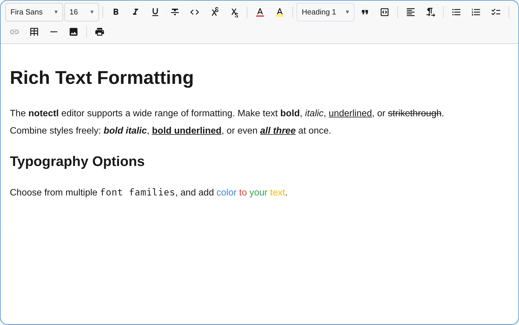 Editor with full plugin set