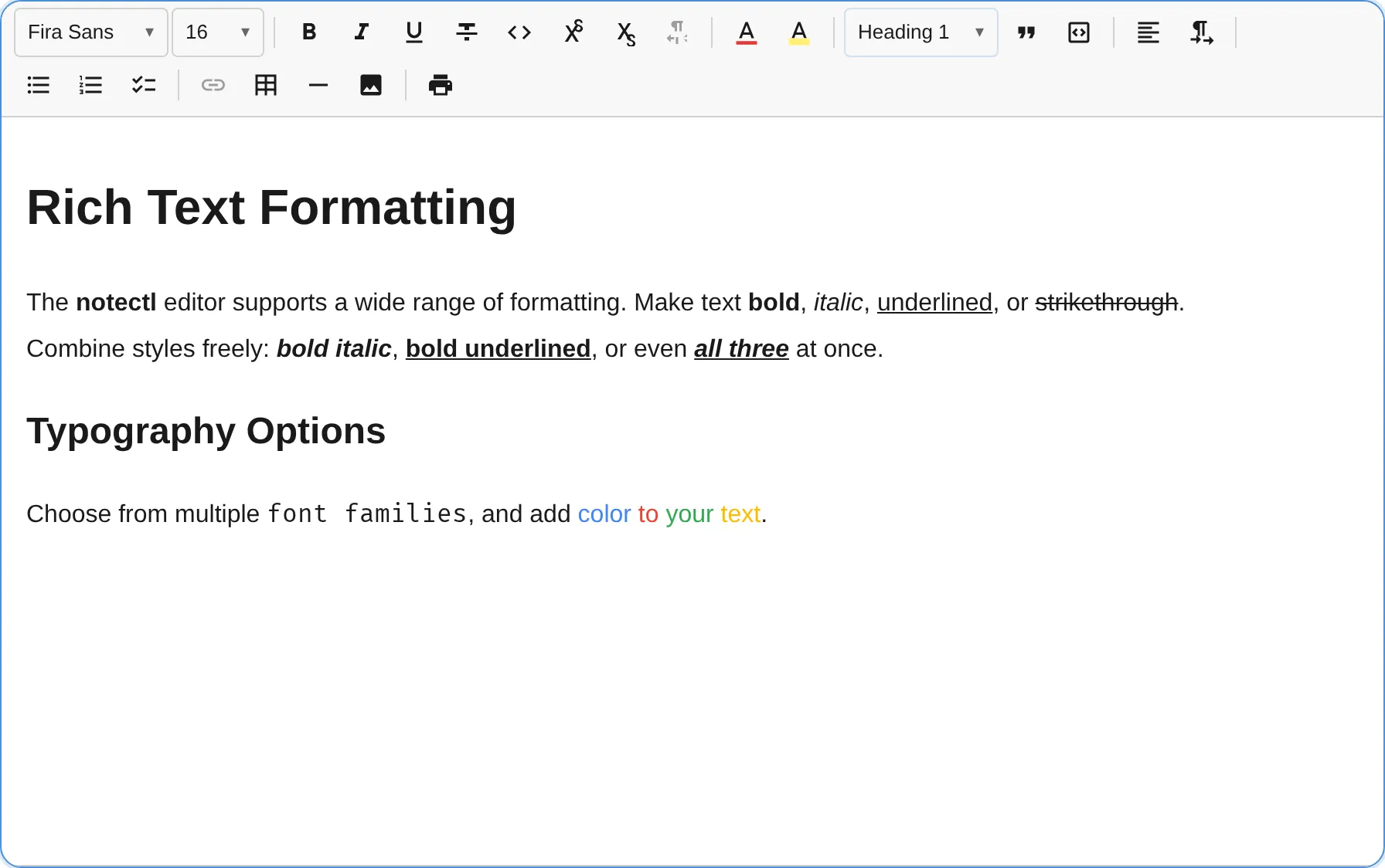 Editor with full plugin set