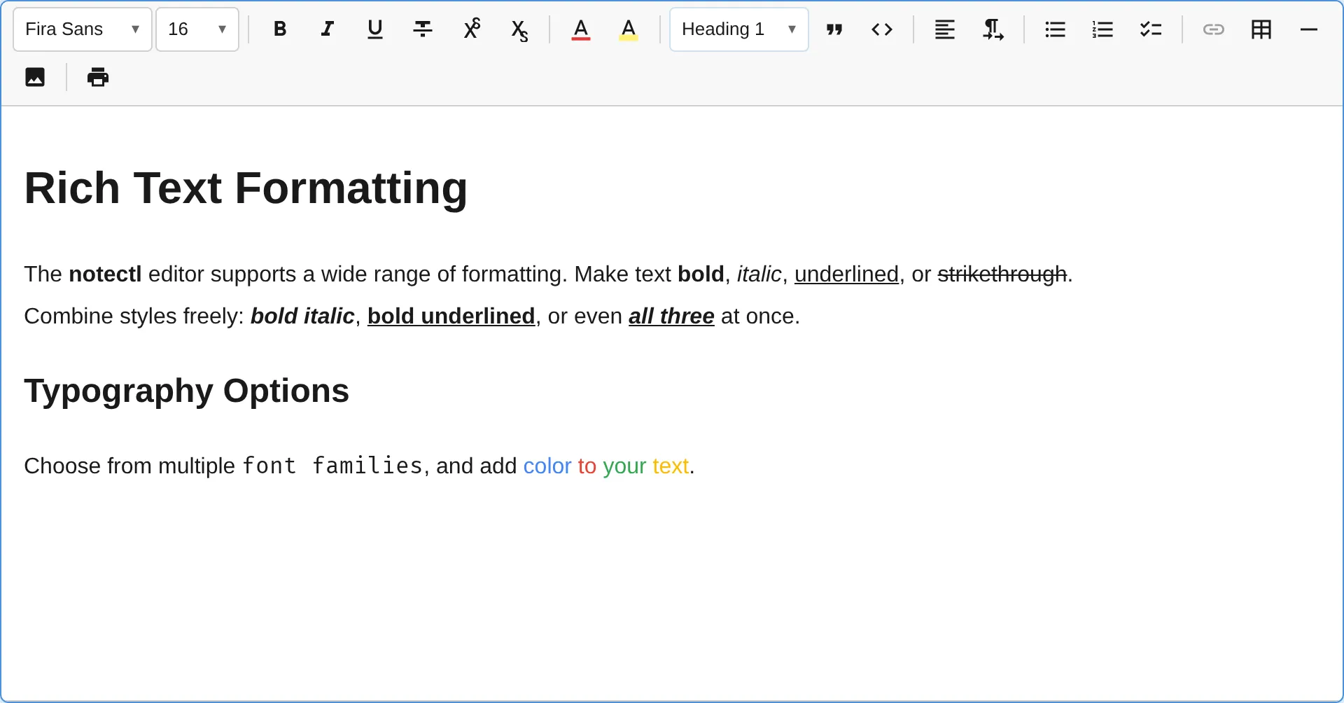 Editor with full plugin set