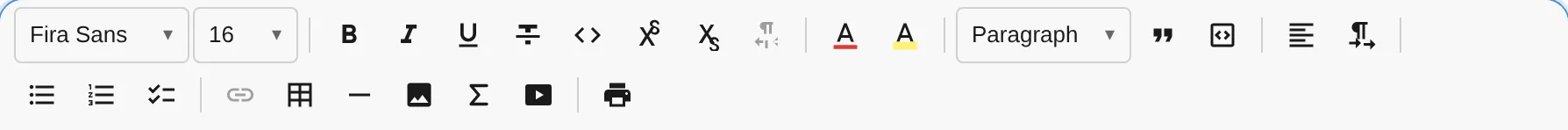 Full toolbar