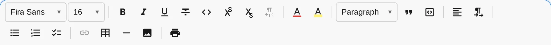Full toolbar