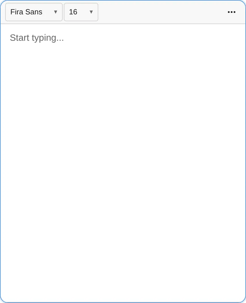 Toolbar with overflow burger button