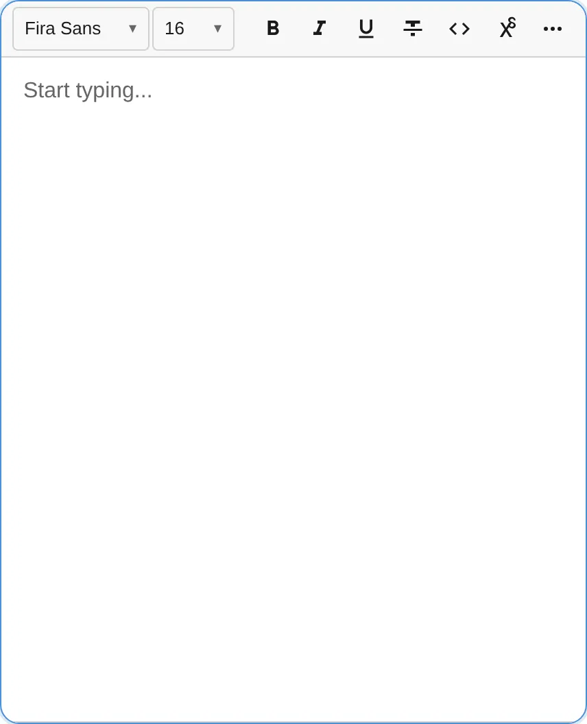 Toolbar with overflow burger button