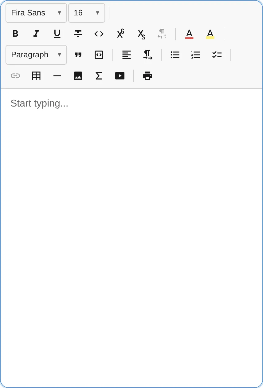 Toolbar with flow overflow wrapping to multiple rows