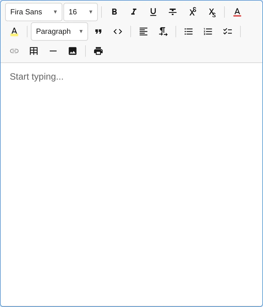 Toolbar with flow overflow wrapping to multiple rows